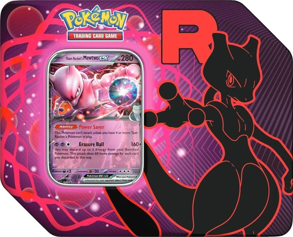 Photo of Team Rocket Tin Mewtwo Ex