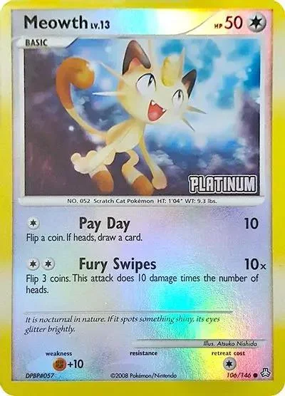 Photo of Meowth Platinum Stamped 106