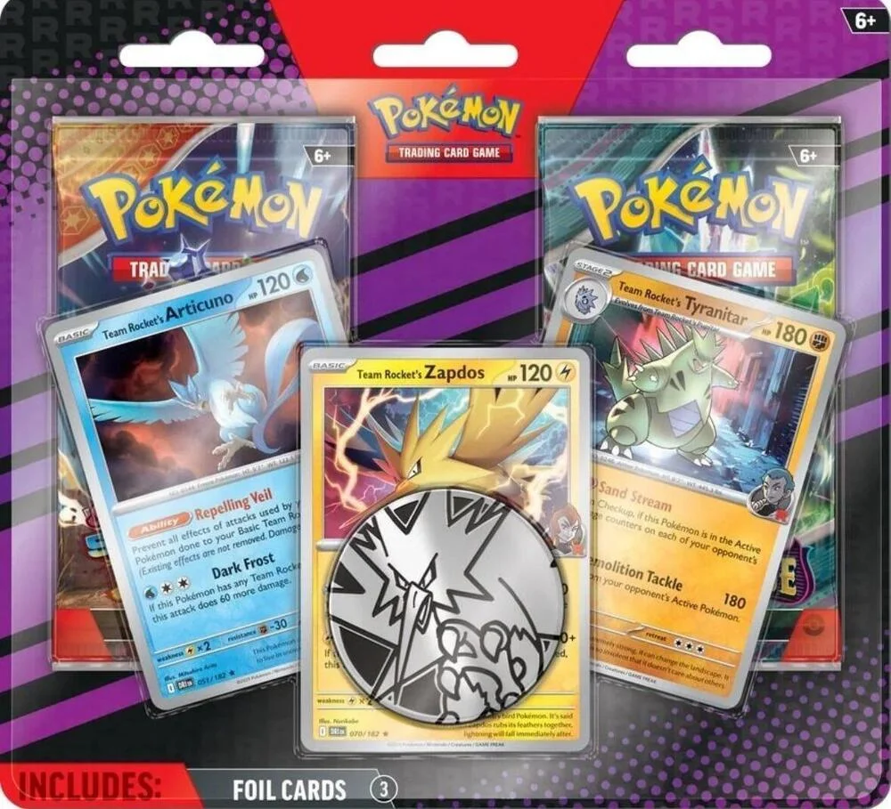 Photo of 2 Pack Blister Pack Team Rocket'S Articuno Zapdos & Tyranitar